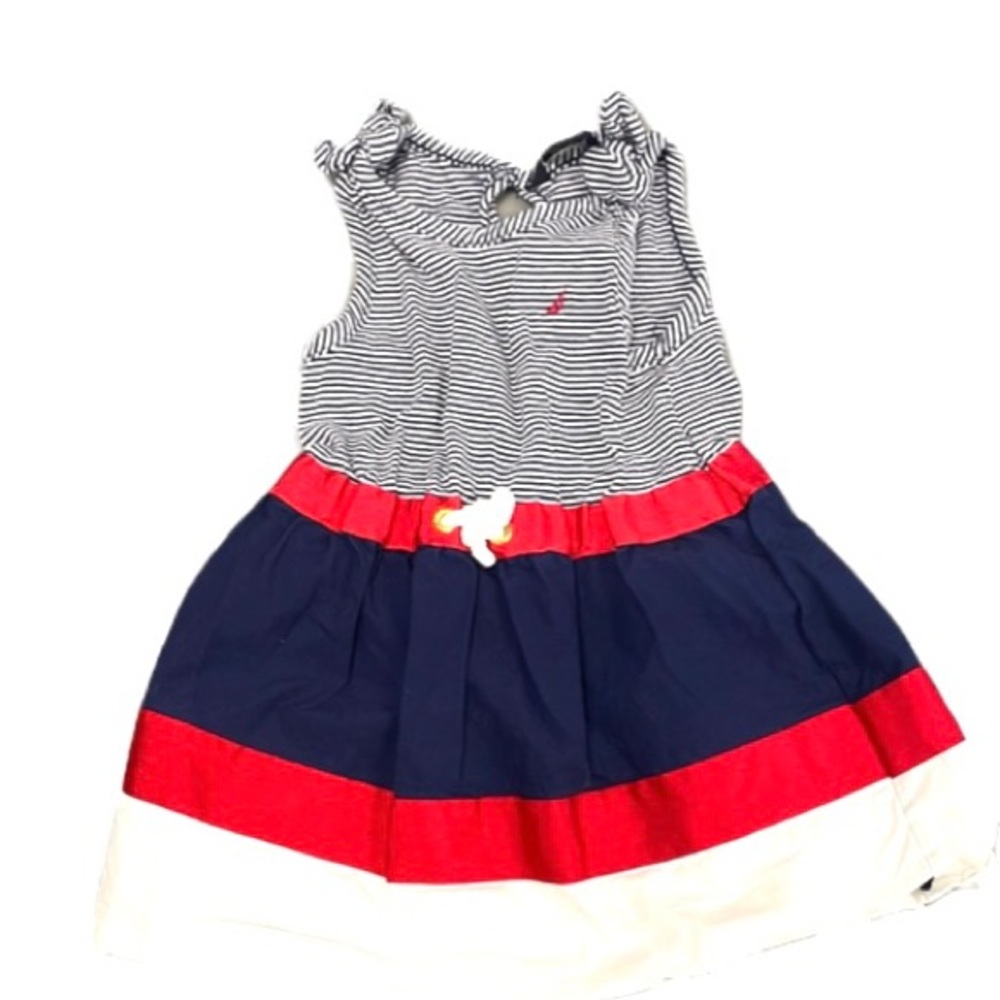 Nautical red white & blue 4th if July baby girl dress 24 months